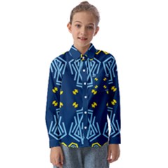 Abstract Pattern Geometric Backgrounds   Kids  Long Sleeve Shirt