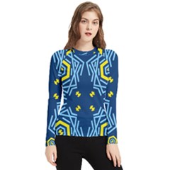 Abstract Pattern Geometric Backgrounds   Women s Long Sleeve Rash Guard by Eskimos