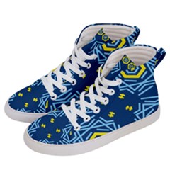 Abstract Pattern Geometric Backgrounds   Women s Hi-top Skate Sneakers by Eskimos