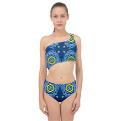 Abstract Pattern Geometric Backgrounds   Spliced Up Two Piece Swimsuit by Eskimos