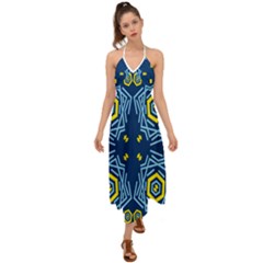 Abstract Pattern Geometric Backgrounds   Halter Tie Back Dress  by Eskimos