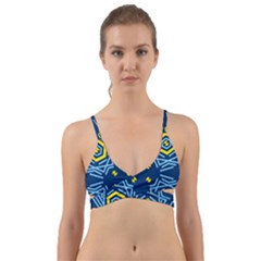 Abstract Pattern Geometric Backgrounds   Wrap Around Bikini Top by Eskimos