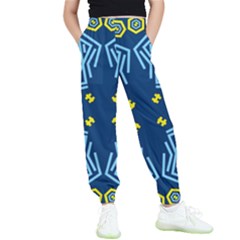 Abstract Pattern Geometric Backgrounds   Kids  Elastic Waist Pants by Eskimos