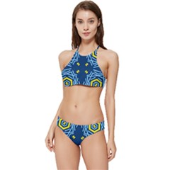 Abstract Pattern Geometric Backgrounds   Banded Triangle Bikini Set