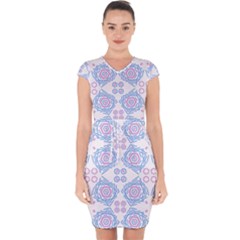 Abstract Pattern Geometric Backgrounds   Capsleeve Drawstring Dress  by Eskimos