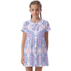 Abstract Pattern Geometric Backgrounds   Kids  Asymmetric Collar Dress