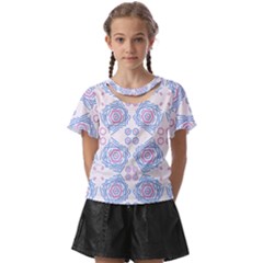 Abstract Pattern Geometric Backgrounds   Kids  Front Cut Tee