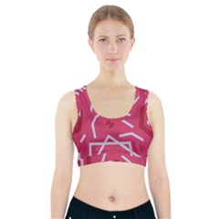 Abstract Pattern Geometric Backgrounds   Sports Bra With Pocket by Eskimos