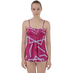 Abstract Pattern Geometric Backgrounds   Babydoll Tankini Set by Eskimos