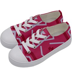 Abstract Pattern Geometric Backgrounds   Kids  Low Top Canvas Sneakers by Eskimos