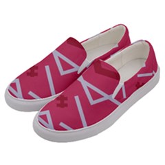 Abstract Pattern Geometric Backgrounds   Men s Canvas Slip Ons by Eskimos