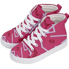 Abstract Pattern Geometric Backgrounds   Kids  Hi-top Skate Sneakers by Eskimos