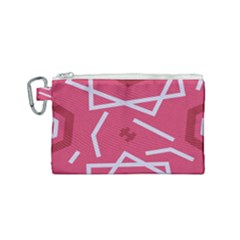 Abstract Pattern Geometric Backgrounds   Canvas Cosmetic Bag (small) by Eskimos