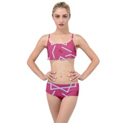 Abstract Pattern Geometric Backgrounds   Layered Top Bikini Set by Eskimos