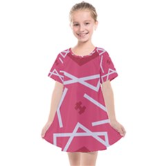 Abstract Pattern Geometric Backgrounds   Kids  Smock Dress by Eskimos