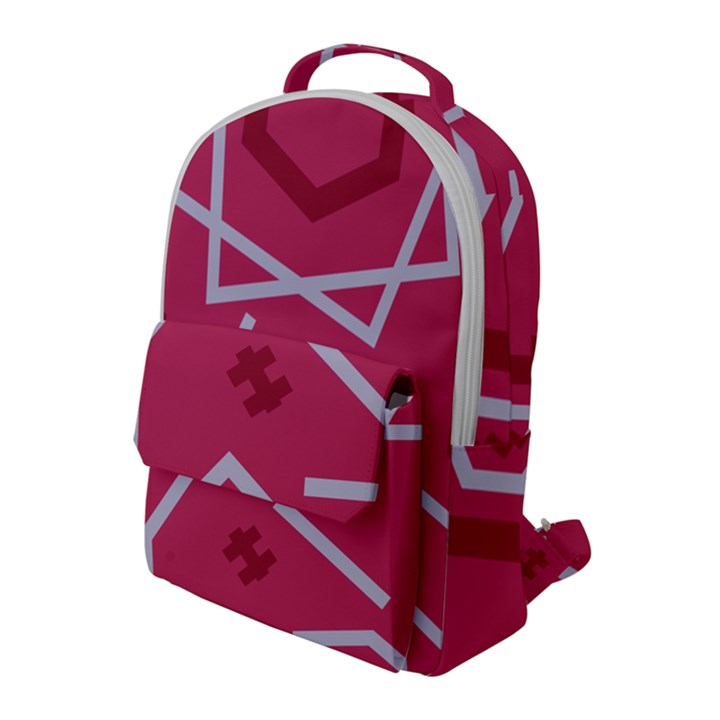 Abstract pattern geometric backgrounds   Flap Pocket Backpack (Large)