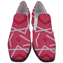 Abstract Pattern Geometric Backgrounds   Women Slip On Heel Loafers by Eskimos