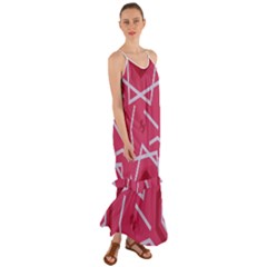 Abstract Pattern Geometric Backgrounds   Cami Maxi Ruffle Chiffon Dress by Eskimos