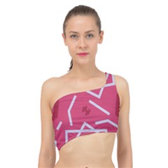 Abstract Pattern Geometric Backgrounds   Spliced Up Bikini Top  by Eskimos