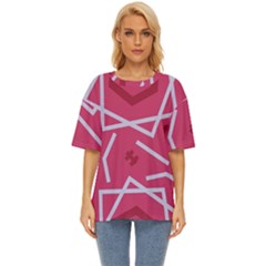 Abstract Pattern Geometric Backgrounds   Oversized Basic Tee