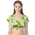 Abstract pattern geometric backgrounds   Short Sleeve Crop Top View1