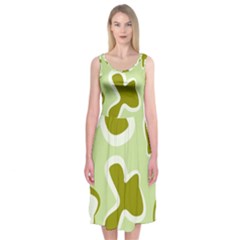 Abstract Pattern Geometric Backgrounds   Midi Sleeveless Dress by Eskimos