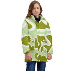 Abstract Pattern Geometric Backgrounds   Kid s Hooded Longline Puffer Jacket by Eskimos