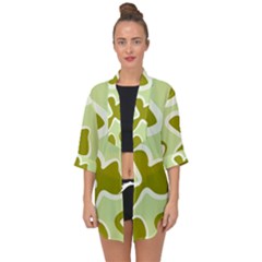 Abstract Pattern Geometric Backgrounds   Open Front Chiffon Kimono by Eskimos