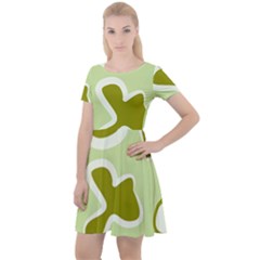 Abstract Pattern Geometric Backgrounds   Cap Sleeve Velour Dress  by Eskimos