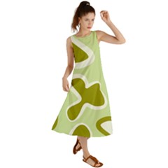 Abstract Pattern Geometric Backgrounds   Summer Maxi Dress by Eskimos