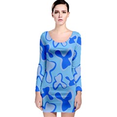 Abstract Pattern Geometric Backgrounds   Long Sleeve Bodycon Dress by Eskimos