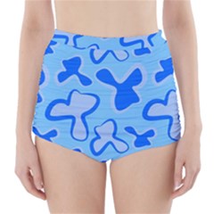 Abstract Pattern Geometric Backgrounds   High-waisted Bikini Bottoms by Eskimos