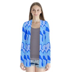 Abstract Pattern Geometric Backgrounds   Drape Collar Cardigan by Eskimos