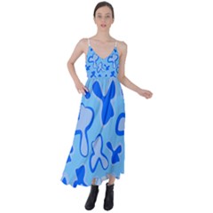 Abstract Pattern Geometric Backgrounds   Tie Back Maxi Dress by Eskimos