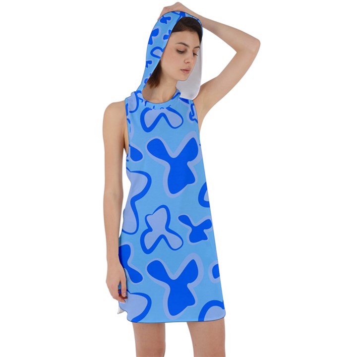 Abstract pattern geometric backgrounds   Racer Back Hoodie Dress