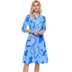 Abstract Pattern Geometric Backgrounds   Classy Knee Length Dress