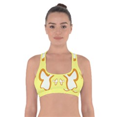 Abstract Pattern Geometric Backgrounds   Cross Back Sports Bra by Eskimos