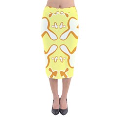 Abstract Pattern Geometric Backgrounds   Velvet Midi Pencil Skirt by Eskimos