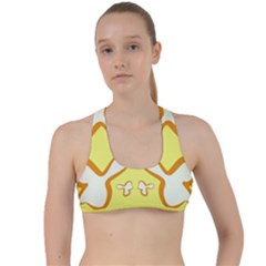 Abstract Pattern Geometric Backgrounds   Criss Cross Racerback Sports Bra by Eskimos