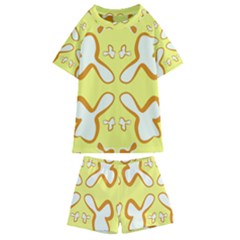 Abstract Pattern Geometric Backgrounds   Kids  Swim Tee And Shorts Set by Eskimos