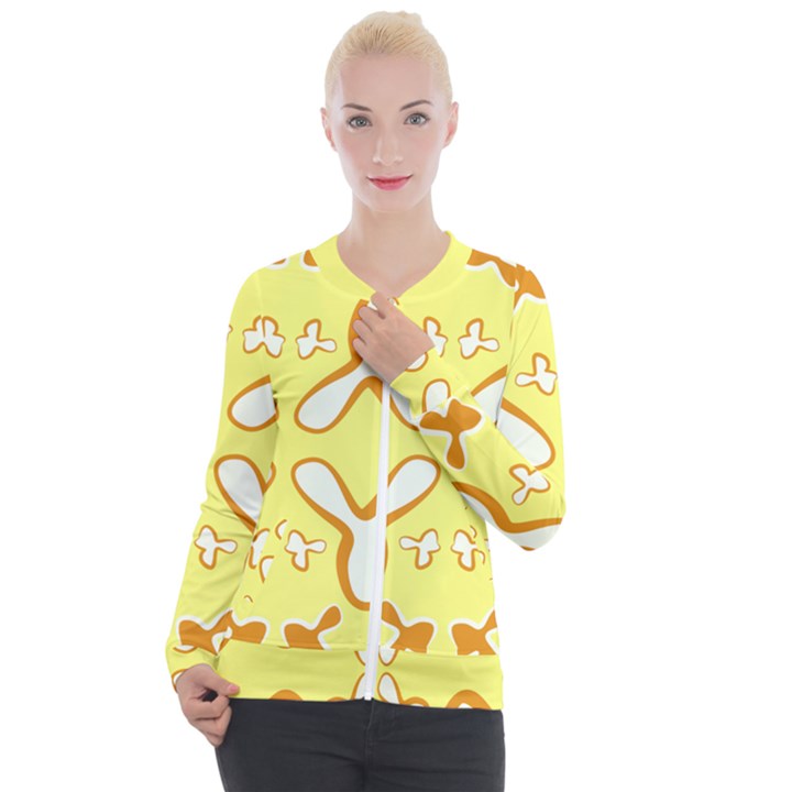 Abstract pattern geometric backgrounds   Casual Zip Up Jacket