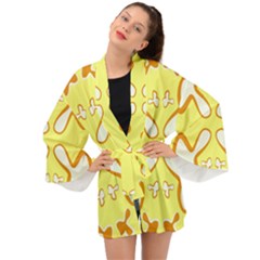 Abstract Pattern Geometric Backgrounds   Long Sleeve Kimono by Eskimos