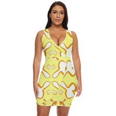 Abstract Pattern Geometric Backgrounds   Draped Bodycon Dress