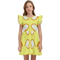 Abstract Pattern Geometric Backgrounds   Kids  Winged Sleeve Dress