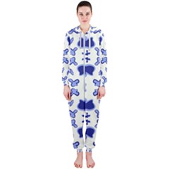 Abstract Pattern Geometric Backgrounds   Hooded Jumpsuit (ladies) by Eskimos