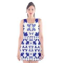 Abstract Pattern Geometric Backgrounds   Scoop Neck Skater Dress by Eskimos