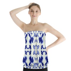 Abstract Pattern Geometric Backgrounds   Strapless Top by Eskimos