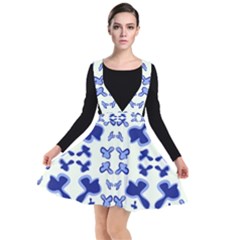 Abstract Pattern Geometric Backgrounds   Plunge Pinafore Dress by Eskimos