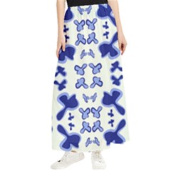 Abstract Pattern Geometric Backgrounds   Maxi Chiffon Skirt by Eskimos