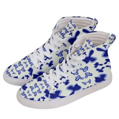 Abstract Pattern Geometric Backgrounds   Women s Hi-top Skate Sneakers by Eskimos